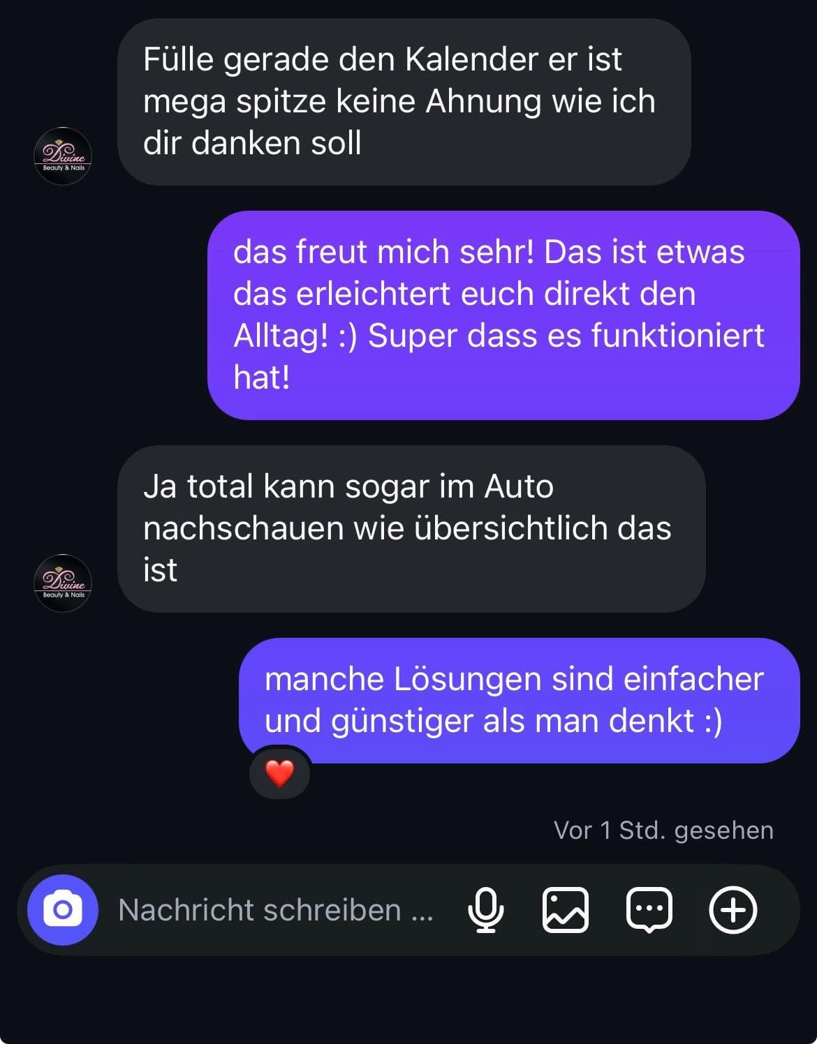 Feedback zur Kalender-Lösung